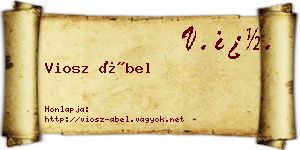 Viosz Ábel névjegykártya