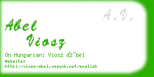 abel viosz business card